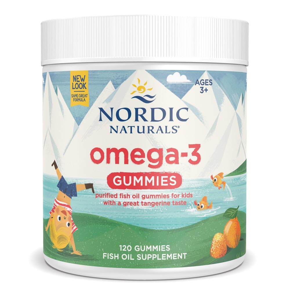Nordic Naturals Nordic אומגה 3 חניכיים, Tangerine - 120 חניכיים - 82 מ"ג אומגה 3 עם EPA & DHA - Non-GMO - 60 משרתים