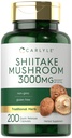 Karlyle Shiitake Mushroom לחלץ: 3000 מ"ג | 200 קפסולות | Non-GMO, Gluten Freeten Free