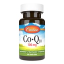 קרלסון - Co-Q10, 100 מ"ג, ייצור אנרגיה ותפקוד הלב, 60 Softgels