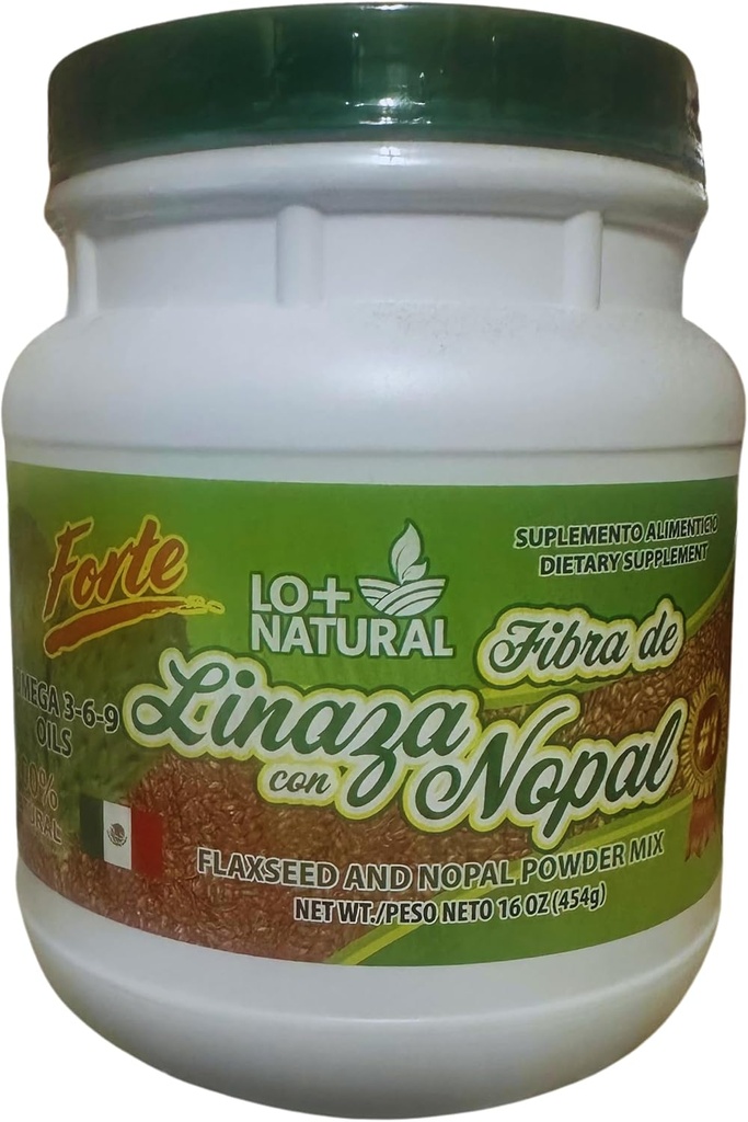Linaza con Nopal Forte (1LB) 100% תערובת טבעית של קרקע Linaza - אבקת Nopal Cactus לערבב מאוד יעיל Flaxseed & Nopal אבקת לערבב 16oz Dietary תוסף