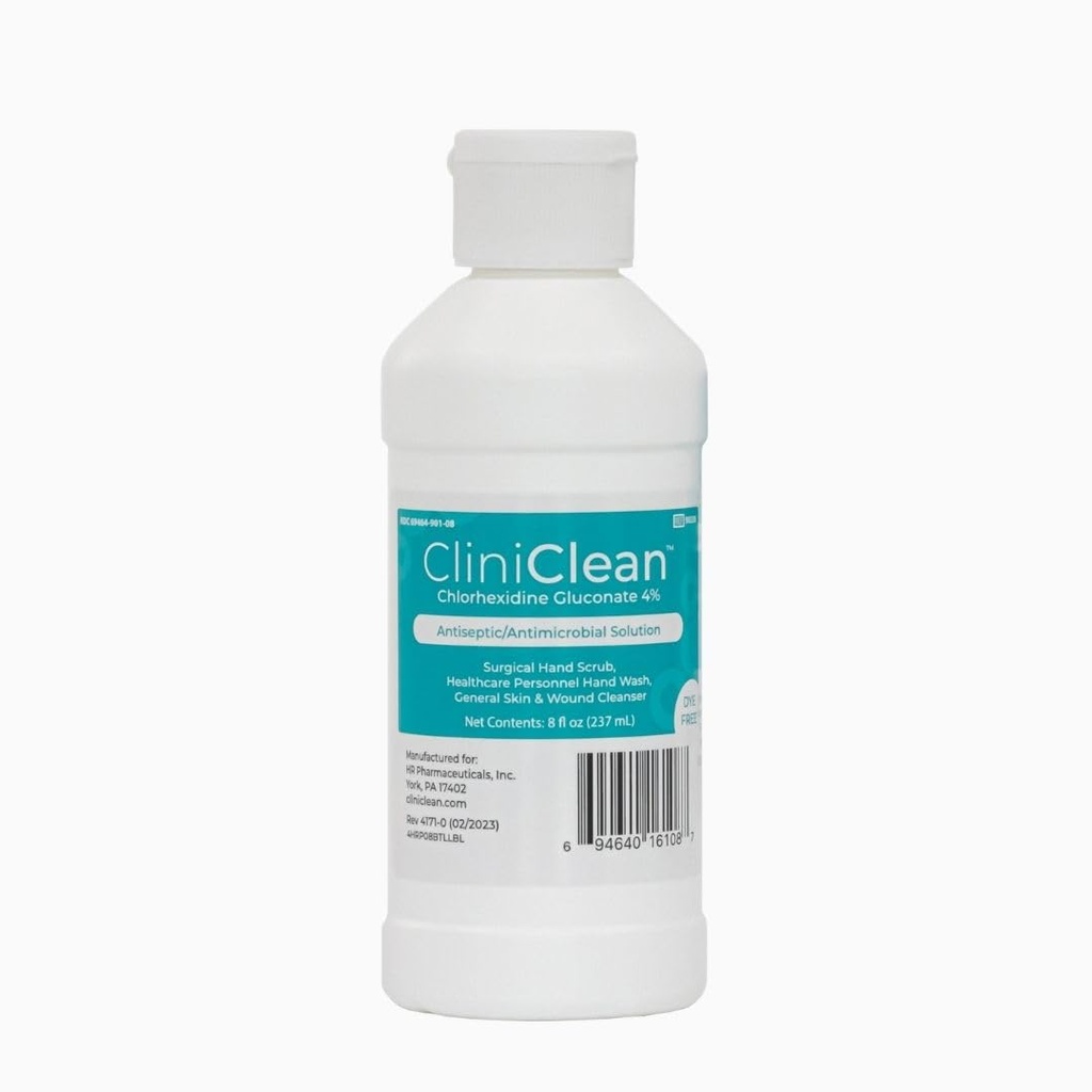 Versatile, פתרון אנטיספפטי המכיל Chlorhexidine Gluconate 4% (CHG), Odorless, Dye-חופשי, מטופל Pre-Op Prep Prep, Hand Wash, Hand Scrub (4 oz. Flip-Top - 1 Bottle) - Final Batch