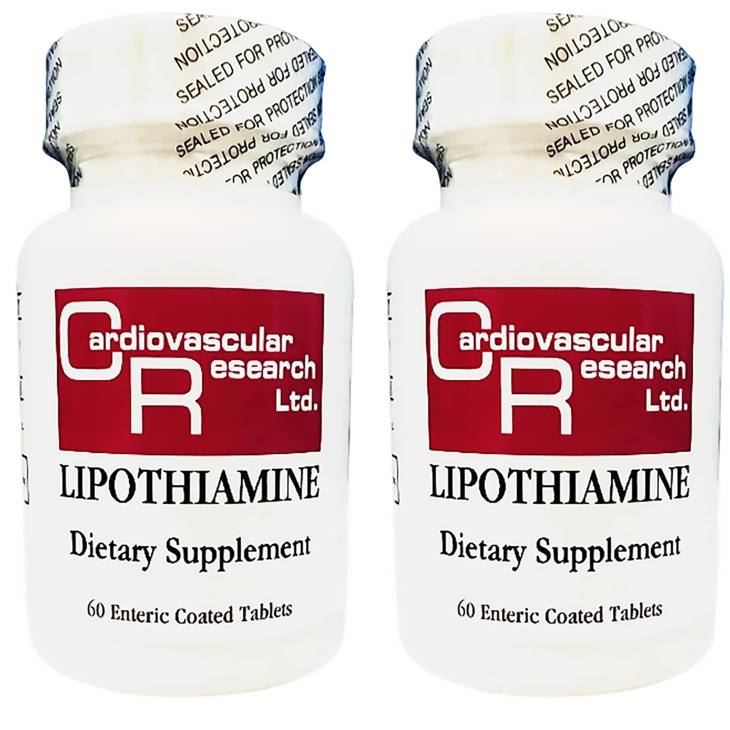 Cardiovascular Research Lipothiamine B תוסף 120 טבליות - ויטמין B1 עכשיו עם Alpha Lipoic Acid - 2 X 60 Count