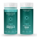 Iwi אומגה 3 Minis & DHA אומגה 3 Bundle, 30 משרתות, Algae אומגה 3, קריל & Fish שמן אלטרנטיבי, No Fishy aftertasteaste