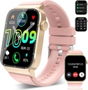 Smart Watch for Men (Answer / Make Calls), 1.85" HD Smartwatch, Fitness Watch עם 112 מצבי ספורט, Heart Rate Sleep Monitor/Step Counter, IP68 Waterified Fitness Tracker for Android, Deep Pink