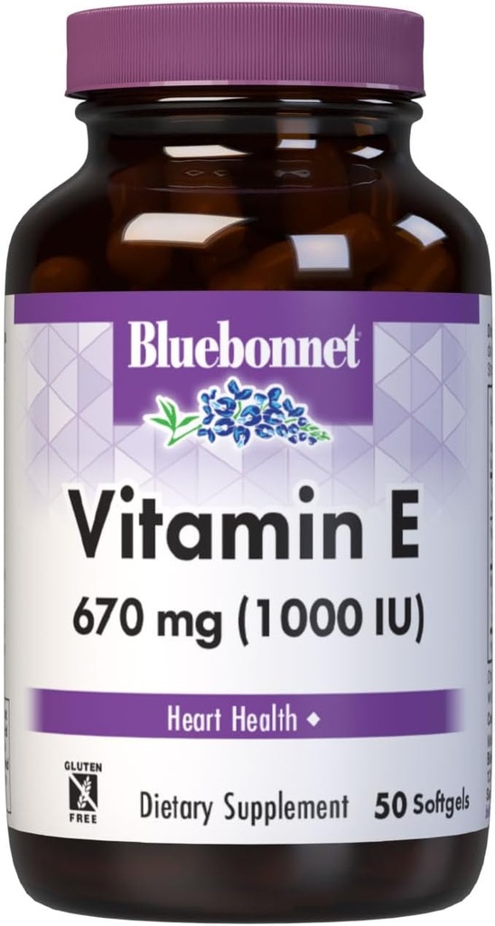 ויטמין BlueBonnet E 1000 IU מעורב Softgels, 50 הרוזן