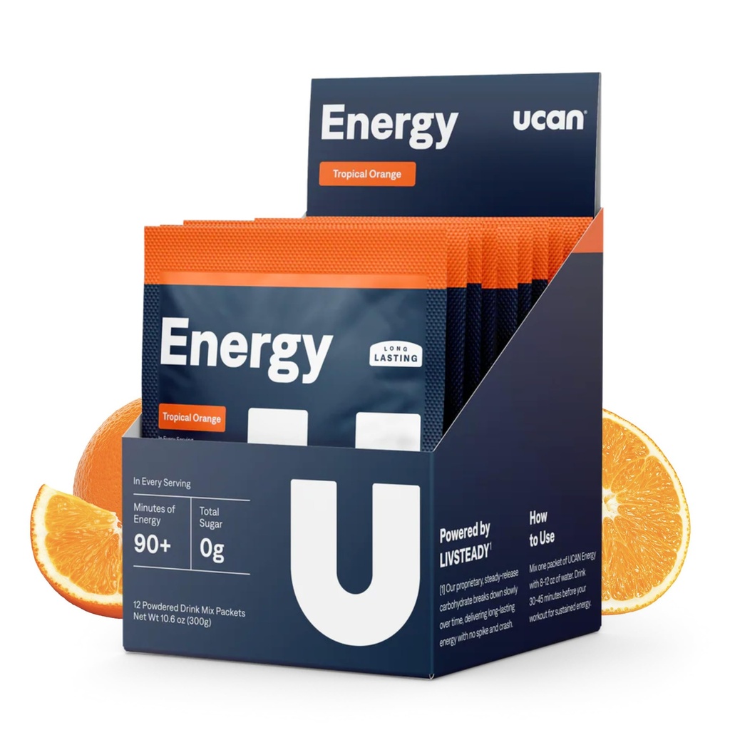 UCAN אנרגיה אבקה, כתום טרופי, Keto, סוכר חינם טרום & Post עבודהout עבור גברים ונשים, non-GMO, טבעוני, Gluten-Free, גדול עבור רציפות, התעמלות-Goers וביצוע גבוה Athletes (12 משרתים, 25g)