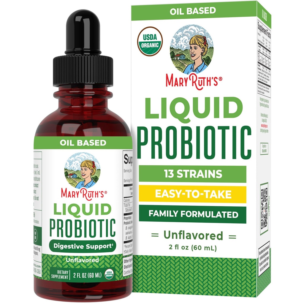 MaryRuth Organics USDA אורגני נוזלי פרוביוטיקה | בריאות תזונתית | Probiotics for Women, Men, Kids | Acidophilus Probiotic