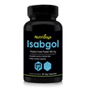 Isabgol Psyllium Husk 500 מ"ג תוסף, מקור מצוין של Soluble סיבים, 90 Veg כמוסות