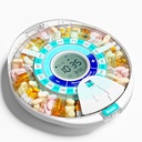 משודרגת גלולה אוטומטית Dispenser עבור Elderly עם אזעקה: Smart Pill Dispenser Machine עם 28-Slot, Mix-Proof Tech & XL LCD, שיפור יכולת ניהול תרופות יומיות