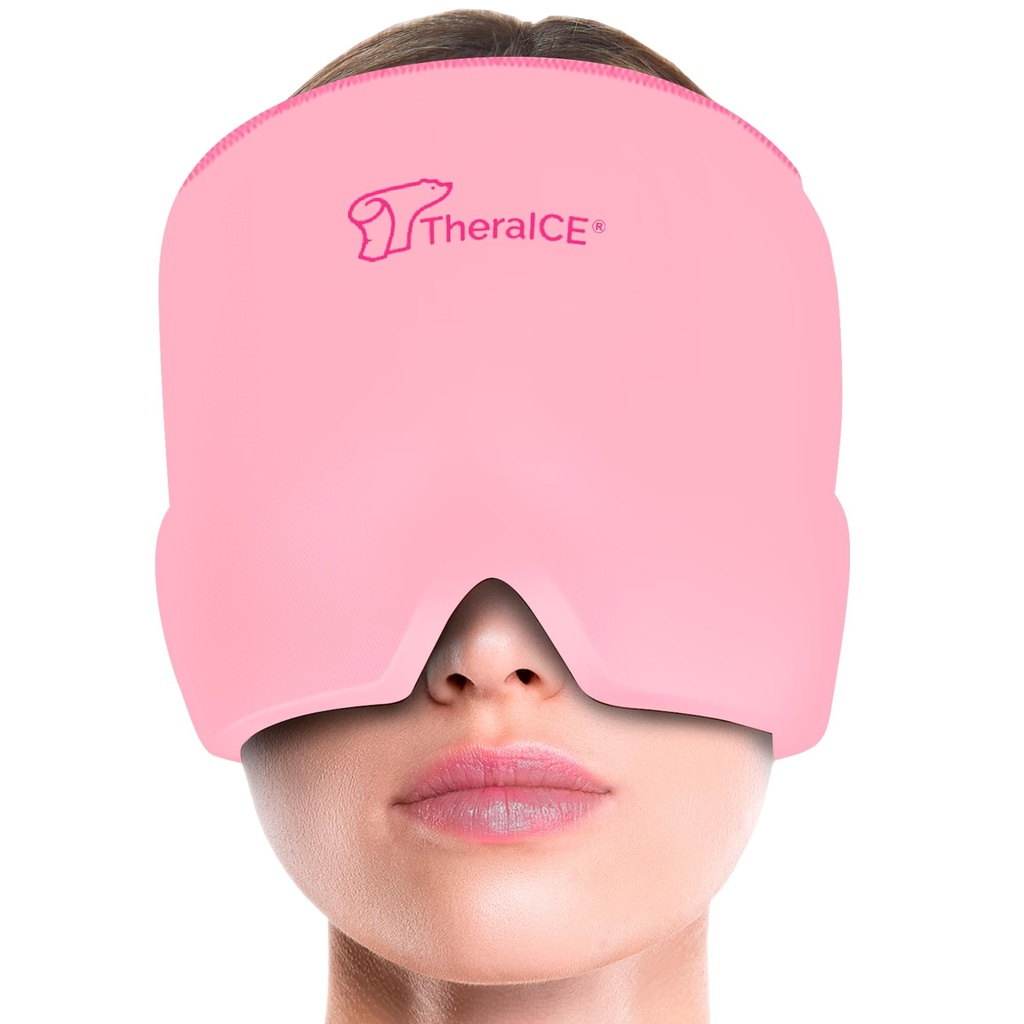 TheraICE Headache Relief Cap, Migraine Ice Pack Products, Women Cooling Gel Hat, Face Cold Compress Head Wrap for Her Stress. מתנת יום הולדת גדולה לאמא, אחות, סבתא, חברה ומורה