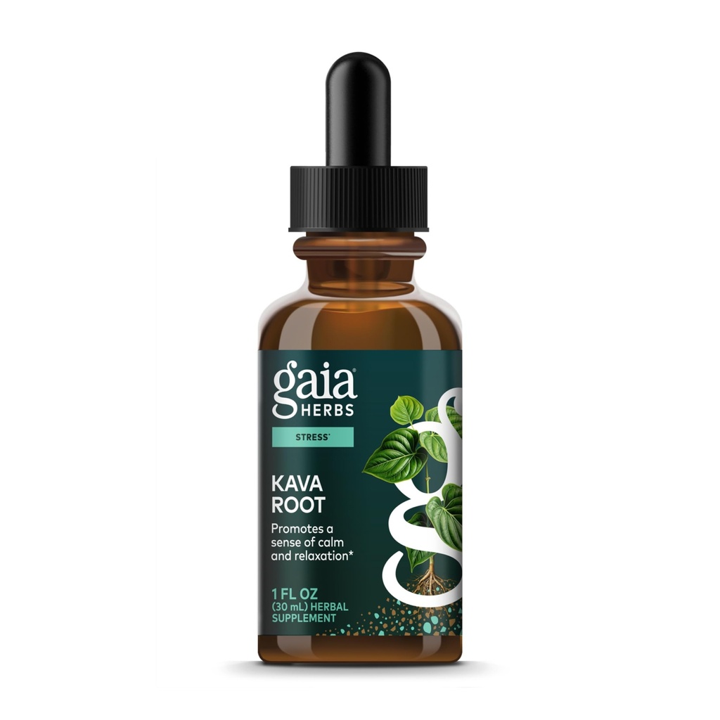 גאיה הרבס Kava Root תוספת כוח - עוזר Sustain תחושה של Calm טבעי, הירגעות, * ורגשית בריאות במהלך הזמנים של מתח - Made with Noble Kava Cultivars - 1 Fl Oz (20 יום אספקה)