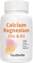 Calcium Magnesium Zinc ויטמיןD3 קפסולות, תמיכה Immune & Bone בריאות, 120 הרוזן