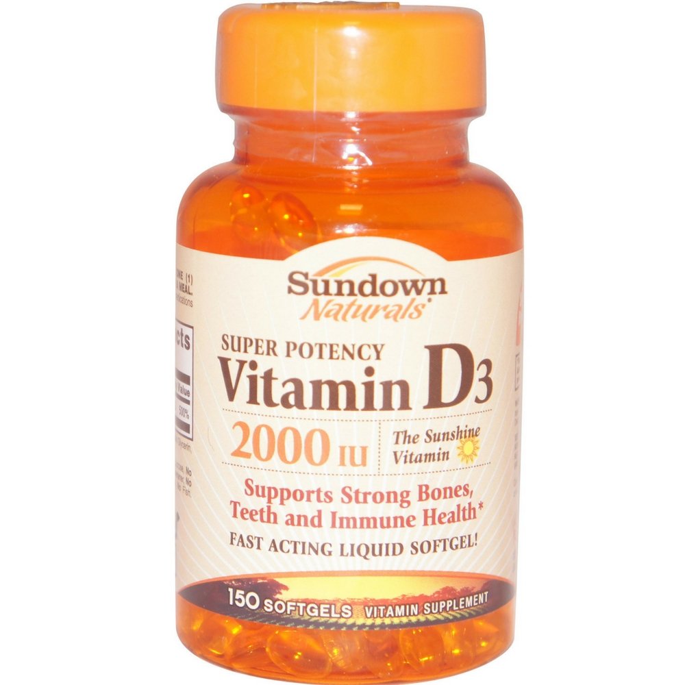 Sundown, ויטמין D-2000 Iu Softgels, 150 ct