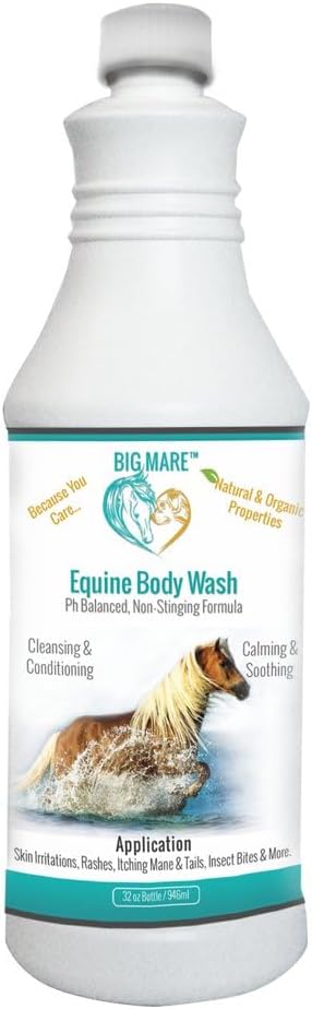 Big Mar Horse Medicated Body Wash; קלינית פרובנס יעיל עבור Girth Itch, שריטות, גשם רוט, יבש, Irritated Skin & Hair Loss