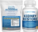 Kidney Recovery Organic Sodium Bicarbonate Alkaline תוסף 1LB ניקוי 60 Caps Bundle - תומך Kidney Health, Neutrales Stomach Acid, Alkaline Superfoods, Immune Support, Antacid & ויטמין f fs fs f.