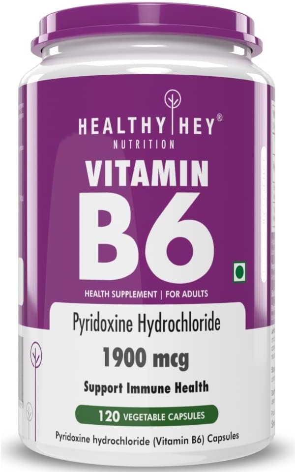 ויטמין B6 Pyridoxine -120 Veg. כמוסות.