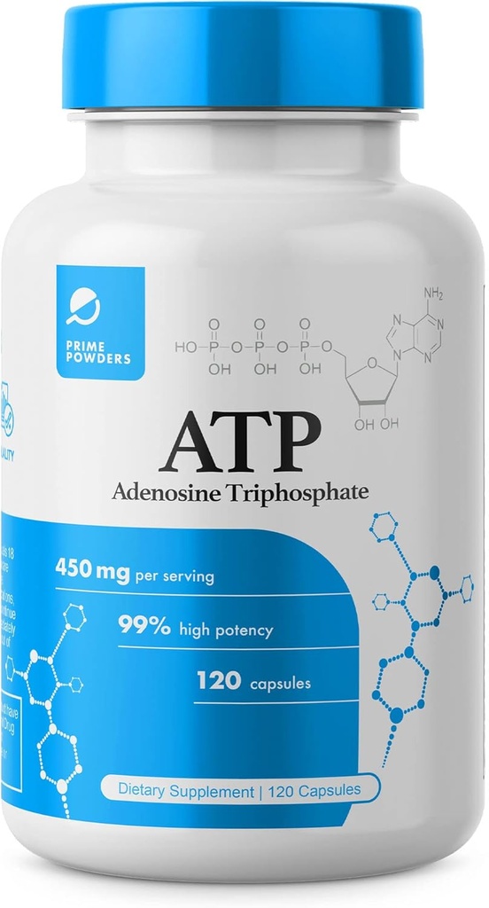 ATP קפסולות - 120 קפסולות - Adenosine Tripho Disodium - 400 מ"ג לשרת - Boost Energy Endurance Stamina