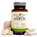 Herbal Roots Organic Whole Bulb Garlic Pills - Powerent אקסטרה כוח | 600 מ"ג - 60 קפסולות טבעוניות אורגניות