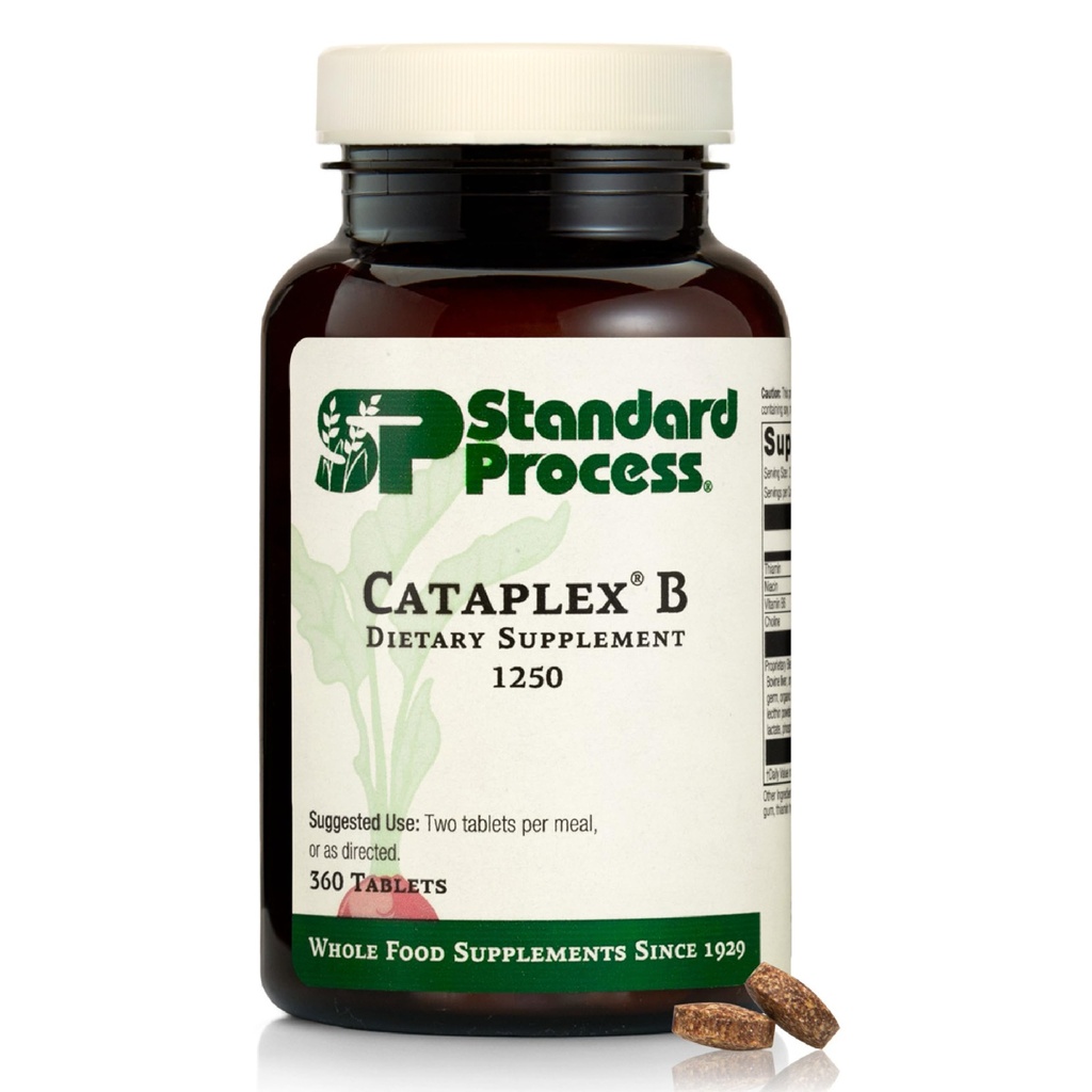 תהליך סטנדרטי Cataplex B - Whole Food Formula with Niacin, ויטמין B6, Thiamine ו Inositol לבריאות הלב, Metabolism ו- Cholesterol תחזוקה - 360 טבליות