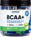חומרים מזינים BCAA + הידרציה ירוקה אפל פלבדורed (20 Stickpacks) - Chained Amino Acids עם תרכובת הידרה - Gluten-Free, non-GMO