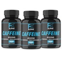FXSUPPS Caffeine 200 מ"ג גלולות (3-Pack, 600 קפסולות) - תוסף תמיכה באנרגיה מהירה עבור גברים ונשים | תמיכה להתמקד, התראה ותפקוד מטאבולי באופן טבעי