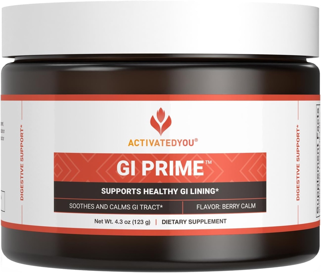 ערך מוסף GI Prime Digestive Health drink to Support a Healthy GI Lining, שיפור נוחות ואנרגיה - ברי Calm Flavor (30 משרתים)