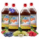 TAHITI TRADER (4-PK) High Potency Noni Juice - Pure Noni פירות Juice with Blueberry & Raspberry - אורגני Antioxidant Superfood Supporting Energy & Body Health - (32oz, 4 Pack)
