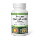 גורמים טבעיים, Betaine HCL 500 מ"ג, תומכים בחשיפה בריאה ומיקרוביומה בריאה, 90 קפסולות (90 מנות)