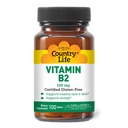 המדינה חיים ויטמין B2 100 מ"ג Riboflavin תוסף - Boosts אנרגיה הפקה ותמיכה בתפקוד תאים, Gluten-Free, טבעוני, כשר, Halal - no preservatives, GMO או Artificial Flavors, 100 Count Count Count