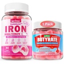 Butyrate Gummies + Iron Bisglycinate 26 מ"ג מלא חניכיים