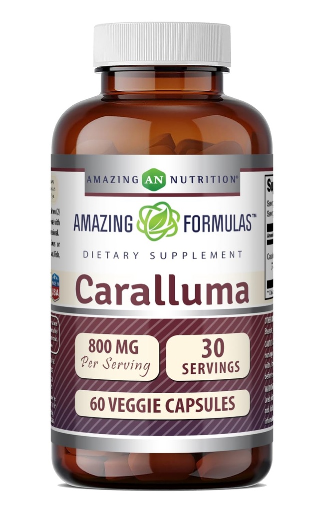 פורמולה מדהימה Caralluma תוסף | 800 Mg Per Serve | 60 Veggie קפסולות | Non-GMO | Gluten-Free | Made in USA