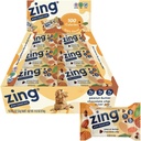 Zing Peanut Butter שוקולד צ'יפ ילדים חלבון טבעוני Bars, Gluten Free 100 Calorie Mini Bars, חלב תזונה חינם בר עם חלבון צמחי מבוסס, כשר, No Soy, No Sugars - 18 ספירה