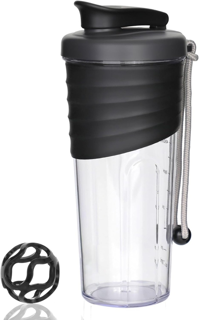 Shaker Bottle forחלבון Mixes,24 oz,Protein Shaker Bottles with Whisk Ball, Mixerבק, חלבונים בבקבוק חלבונים, חבילת חלבון טרום עבודה Whey Protein Drink Cup