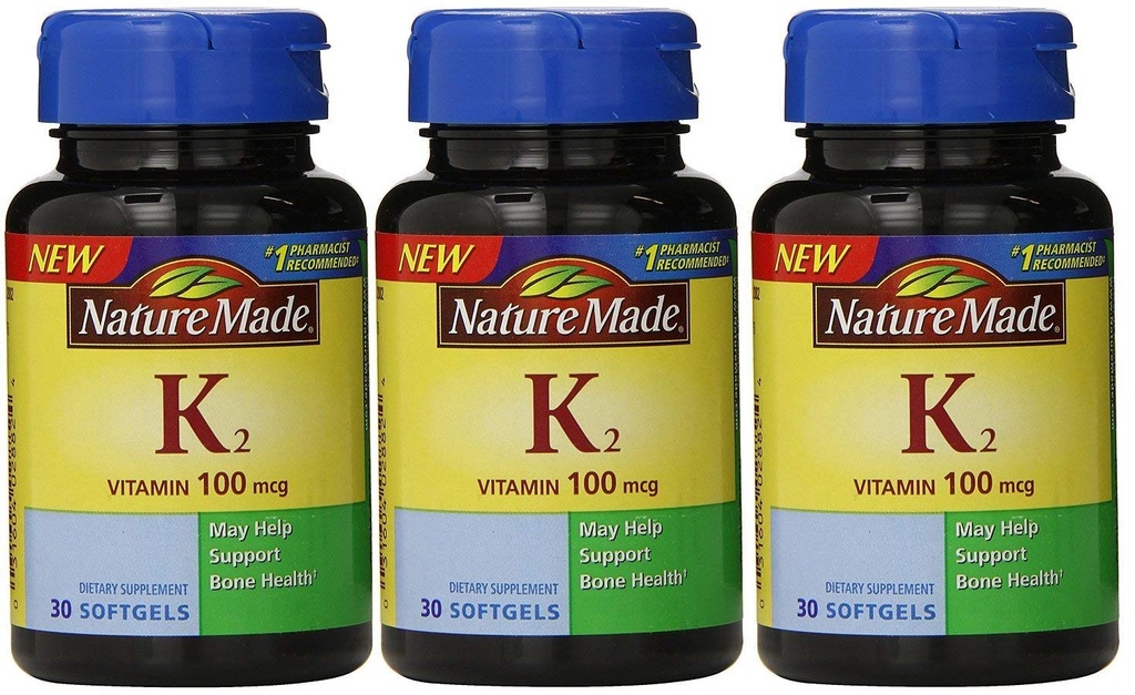 הטבע עשה ויטמין K2 100 mcg Softgels 30(3) (Packaging May Vary)