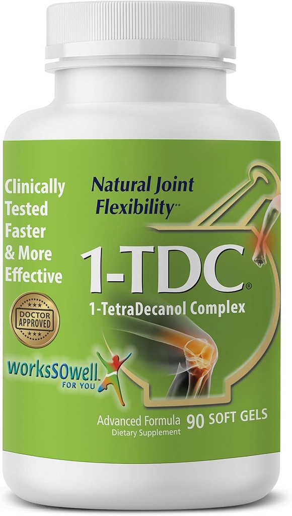 1Tdc Joint & שריר בריאות 90 Soft Gels פורמולה כדי לספק הקלה מלאה הגוף גדל עם 1Tetradecanol תרכובת כדי לקדם גמישות משותפת טבעית בטוחה ויעילה
