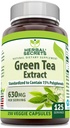 Herbal Secrets Green Tea לחלץ 630 Mg Per לשרת | תוספי קפסולת Veggie | Non-GMO | Gluten Free | Made in USA (1 Pack, 250 Count)