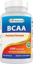 Best Naturals BCAA הזרוע שרשרת Amino Acid, 3200 מ"ג לשרת, 400 קפסולות - תרופות כיתה - 100% פורמולה טהורה | Pre/Post Workout Bodybuilding