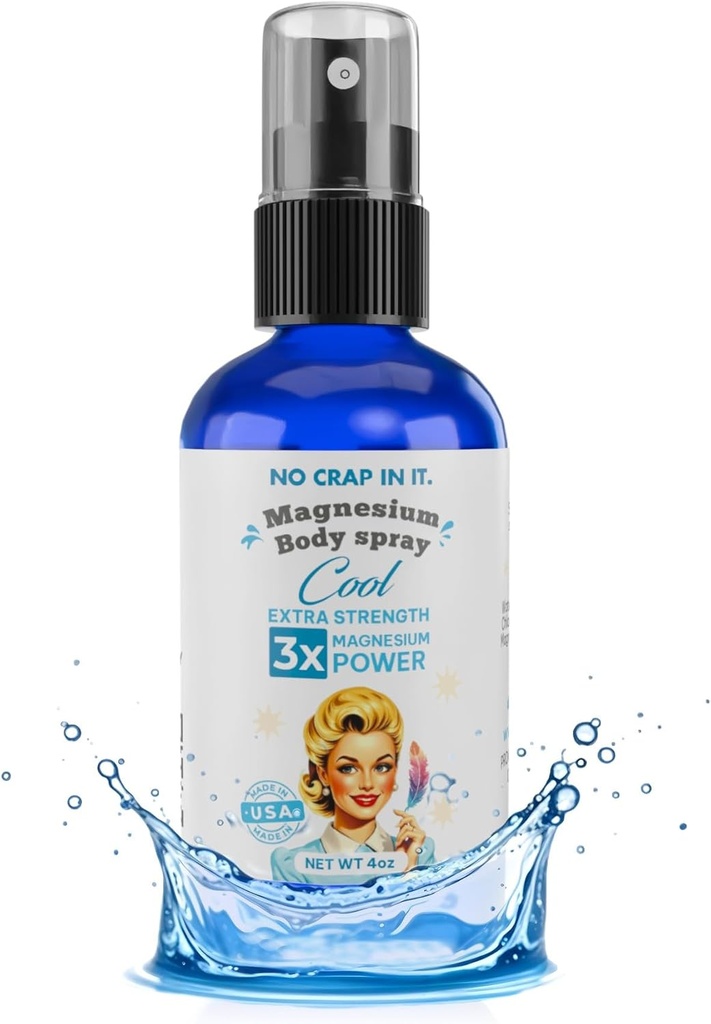 No Crap in It Magnesium Spray, Triple Action!- Your Way to Wellness | Immediate Relief with Our הייחודית Magnesium Glycinate, Citrate, Chloride בל Spray (Cool)