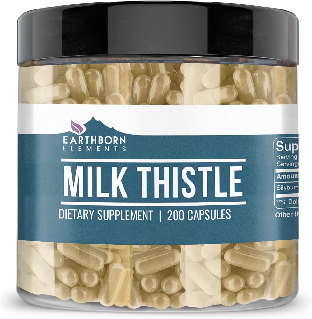 Earthborn Elements Milk Ittle 200 קפסולות, Pure & Undiluted, No Additives
