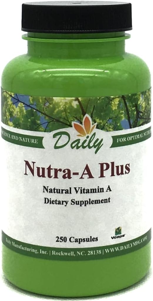 Daily Manufacturing Nutra-A PlusTM (Vegetarian ויטמין A-PAmitate & Beta-Carotene) 250 קפסולות צמחוניות