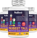 Nu Best Tall Kids - Multivitamins & מינרלים לגיל 2 עד 9 - תמיכה בעצמות העצם ואינטימיות - מסייע לילדים, טומלרס בריא - צורות בעלי חיים - 180 טבליות ברי צ'וכליות 3 חודשים אספקת מזון