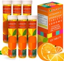 ויטמין c Effervescent Tablet C עם Zinc 1000mg ויטמין Disshoot Tablets ויטמין C Tablea C Efervescente parao Zinc ו ויטמין C 6 Pack