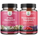 Bundle of Advanced PMS תמיכה תוספת לנשים ותוסף צמחי מלא לנשים - Multibenefit Menopause הורמון איזון