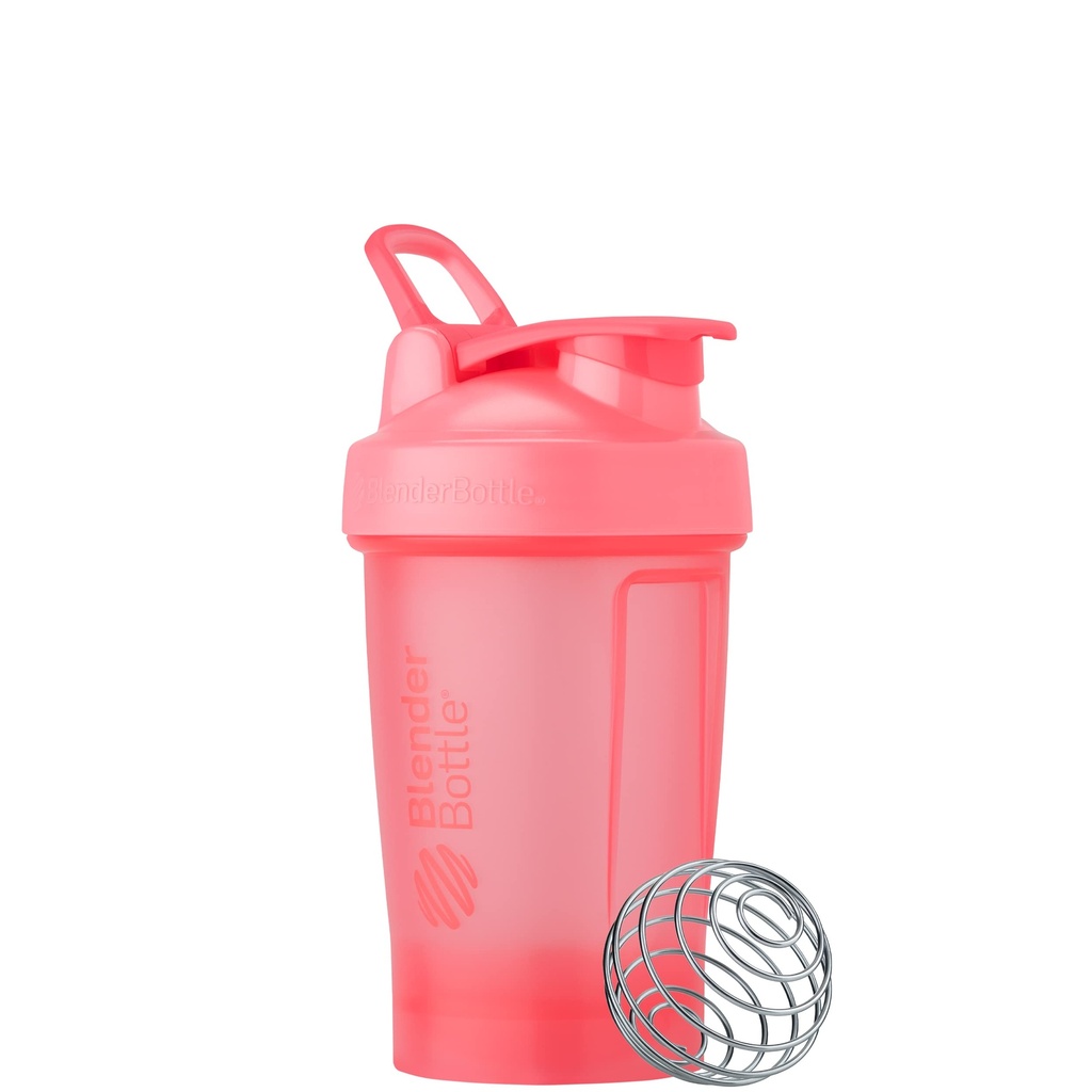 בלנדר בוטל קלאסי V2 Shaker בקבוק מושלם לשקיות חלבונים ו-Pre Workout, 20Ounce, Light Pink