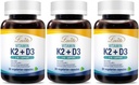 Lovita ויטמין K2 + D3, 400 IU טבעוני ויטמין D3 & 120 mcg ויטמין K2 (MK-7), 2 ב 1 פורמולה, תרכובת ויטמין Immune, תומך הלב, השיניים ותפקוד Immune, 30 קפסולות צמחוניות (Pack של 3).