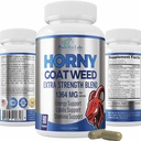 Hory Goat Weed 1590mg תוספת כוח w. Maca, L-Arginine, גיינסנג, Boost Performance, Stamina, Energy, non-GMO Formula, 90 קפסולות
