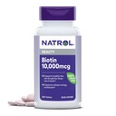 Natrol Biotin 10000mcg, תוספת לשיער בריא, עור וציפורים עבור אלה נמוך ביוטין, תוספת אנרגיה Metabolism תמיכה, 200 טבליות, עד 200 יום אספקה