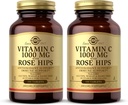 Solgar ויטמין C 1000 מ"ג עם Rose HIPS - 100 טבליות, Pack של 2 - Antioxidant & Immune Support - Non-GMO, טבעוני, Gluten חינם, חלב, כשר - 200 המשרתים Total לשרתs