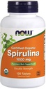 Now Foods - Certified Organic, Spirulina, 1000 מ"ג, 120 טבליות