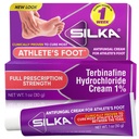 SILKA Anti-Fungal Cream, Clinical Anti-Fungus Foot Treatment, Jock Itch & Ringworm Remedy, כוח מקסימלי, מהירות פעילות הקלה מ-Itching & Burning, 1 Oz